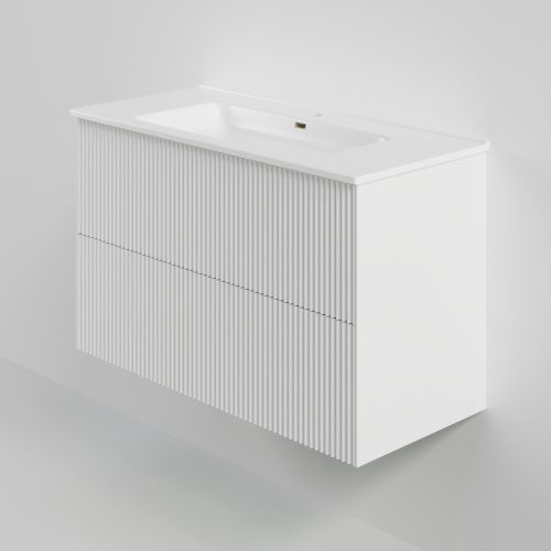 Тумба с раковиной La Fenice TERRA TWIN NFNC-01-TER-B-100-2-3-100 100х50 подвесная цвет белый