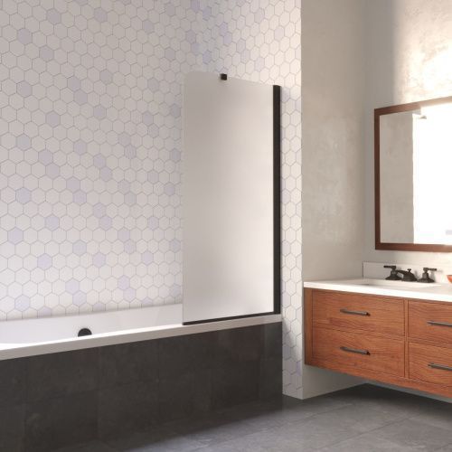 Душевая шторка на ванну Vegas-Glass EV LUX ST EV LUX ST 76 02М 10 R 75х150 стекло матовое профиль черный ориентация правая