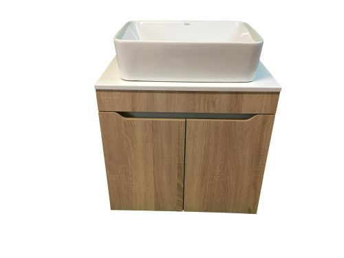 Тумба с раковиной Sintesi STL.W7021_SIN-LVB-APP-401 60х60 подвесная цвет коричневый