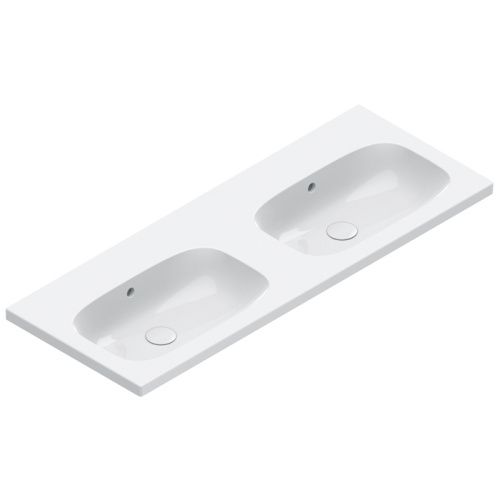 Раковина керамическая Catalano Alvea 621220001 120 см подвесная цвет белый без отверстий под смеситель