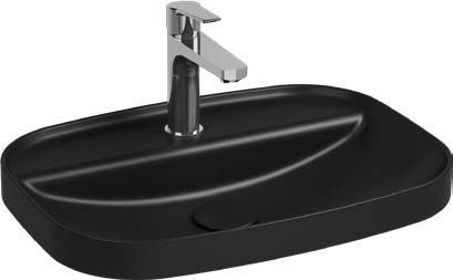 Раковина керамическая Allen Brau Fantasy 4.11034.31 60х40 накладная цвет черный 1 отверстие под смеситель
