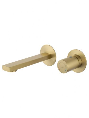 Смеситель для раковины Wonzon & Woghand WW-105-BG встраиваемый в стену золото