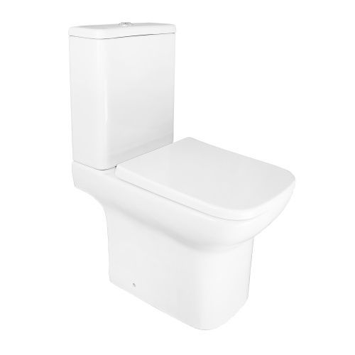 Унитаз-компакт напольный с бачком Azario Alba AZ-8323 белый с сиденьем микролифт безободковый каскадный смыв