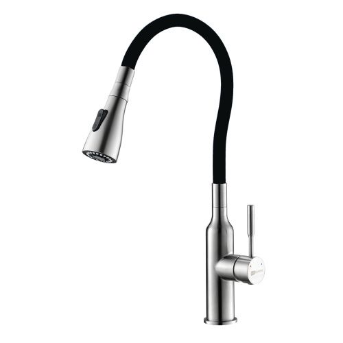 Смеситель для кухни LeMark Expert LM5082S-Black на мойку нержавеющая сталь