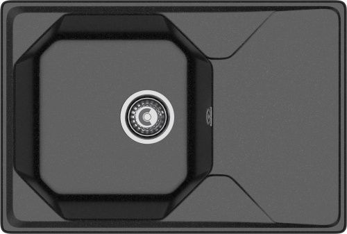 Кухонная мойка Granfest Unique U-740L черный 75х50 цвет черный поверхность матовая