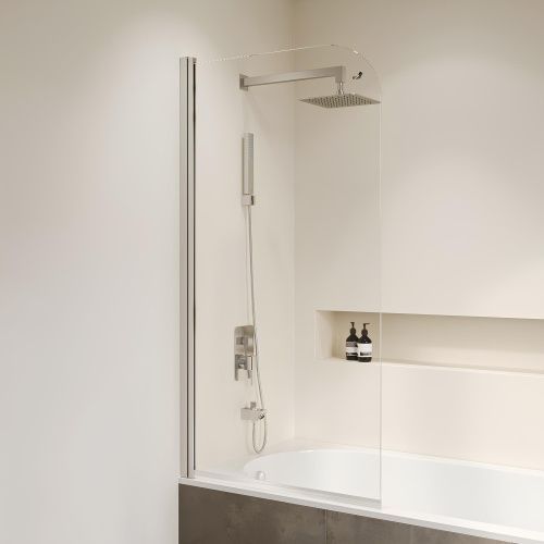 Душевая шторка на ванну RGW Screens 351100908-11 80х150 стекло прозрачное профиль хром ориентация универсальная