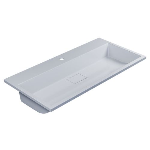 Раковина из литьевого мрамора Uperwood Barsa 293020530 80х45 полувстраиваемая цвет белый