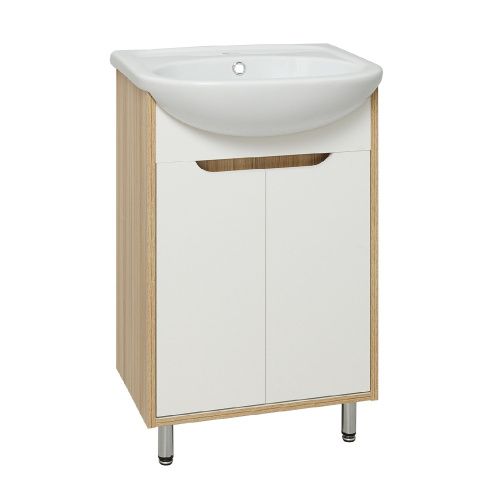 Тумба под раковину Runo ЭКО 00000001142 50х30 напольная цвет белый