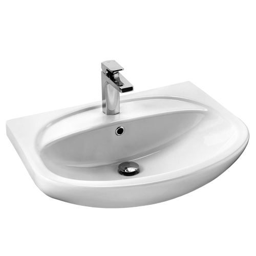 Раковина керамическая Aquaton Стелла 1WH110174 70х50 накладная цвет белый 1 отверстие под смеситель