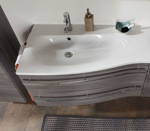 Тумба под раковину Marlin 3160motion MNWUG92DR(449/490) 90х50 подвесная цвет серый