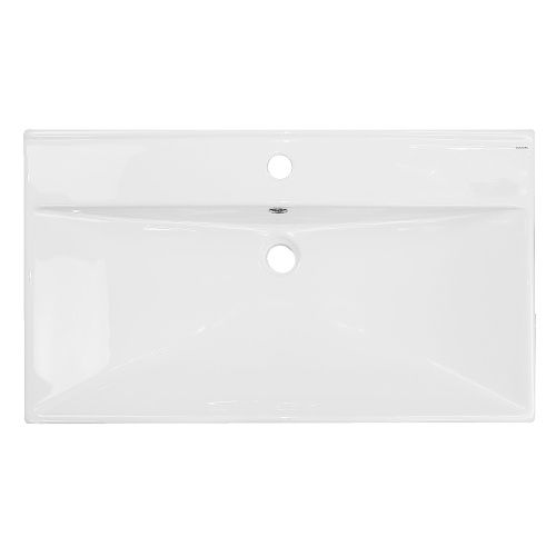 Раковина из сантехнического фаянса Azario TEMPO AZ-4029-80 80 см накладная цвет белый 1 отверстие под смеситель