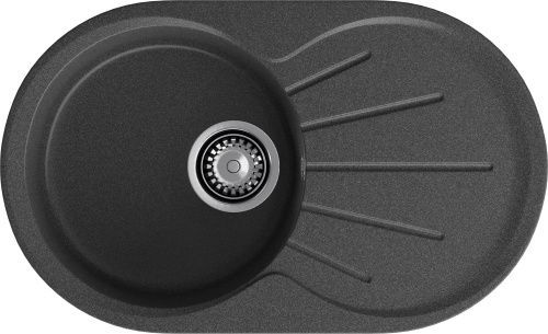 Кухонная мойка Granfest Rondo R-750L графит 75х45 цвет серый поверхность матовая