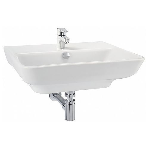 Раковина из сантехнического фаянса Jacob Delafon Struktura EGF112-00 50х40 подвесная цвет белый 1 отверстие под смеситель