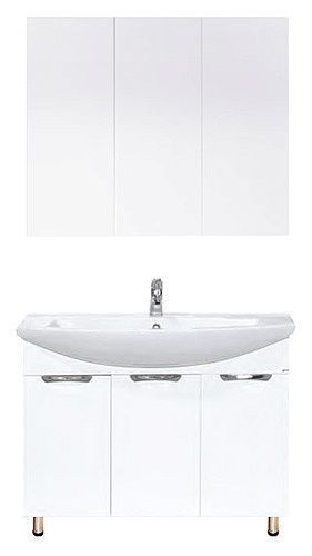 Тумба под раковину Misty Лаванда Э-Лав01105-011Пр 100х30 напольная цвет белый - фото 3