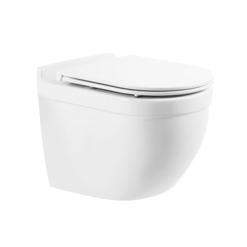 Чаша унитаза подвесная BelBagno SENSO-R BB017CHR цвет белый без сиденья каскадный смыв