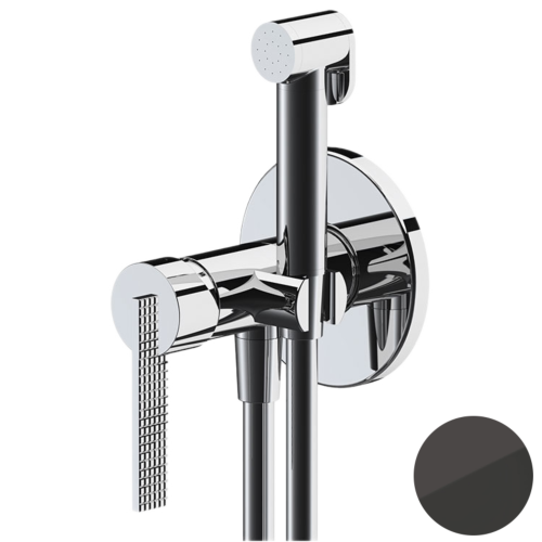 Гигиенический душ со смесителем Daniel ANC645BP4DCCF черный