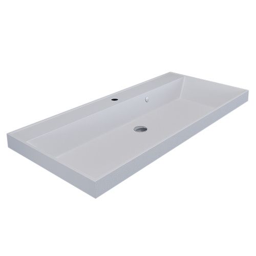 Раковина из искусственного камня Uperwood Classic Quartz 293020632 100х50 полувстраиваемая цвет белый