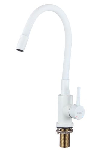 Смеситель для кухни Savol S-3002W-02 на столешницу белый