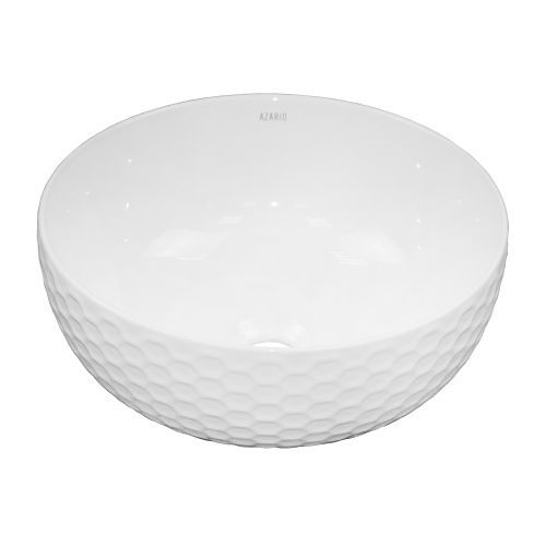 Раковина из сантехнического фаянса Azario AZ-3286 40 см накладная цвет белый без отверстий под смеситель