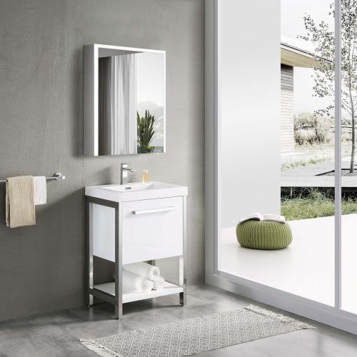 Зеркало-шкаф Esbano ESMS5005 50х70 подвесной цвет белый