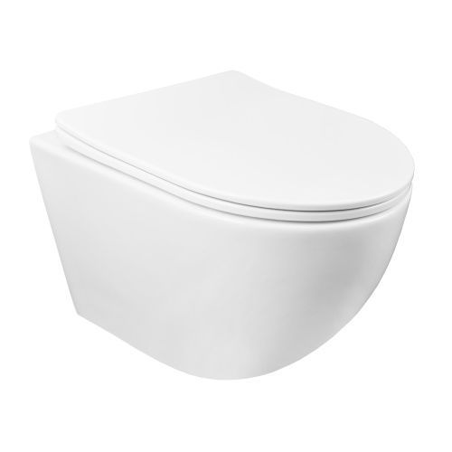 Чаша унитаза подвесная Azario Grado AZ-0046 цвет белый без сиденья безободковая каскадный смыв