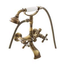 Смеситель для ванны и душа RavSlezak MORAVA RETRO MK160.5/2SM настенный бронза