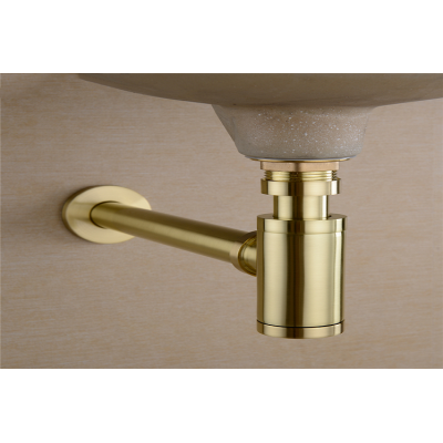 Сифон для раковины CeramaLux RD015 золото - фото 2