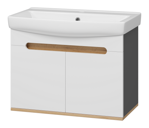 Тумба под раковину Misty Сканди Э-Ска01070-011П 70х40 подвесная цвет белый/серый