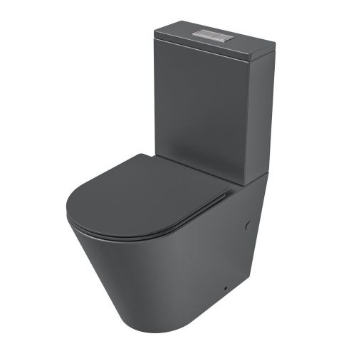 Унитаз напольный с бачком Grossman GR-4458GMSQ серый с сиденьем микролифт безободковый смыв торнадо