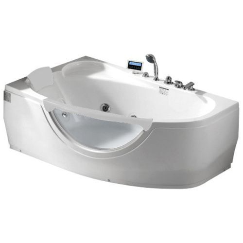 Ванна акриловая гидромассажная Gemy G9046 K L 161х96 пристенная асимметричная с каркасом