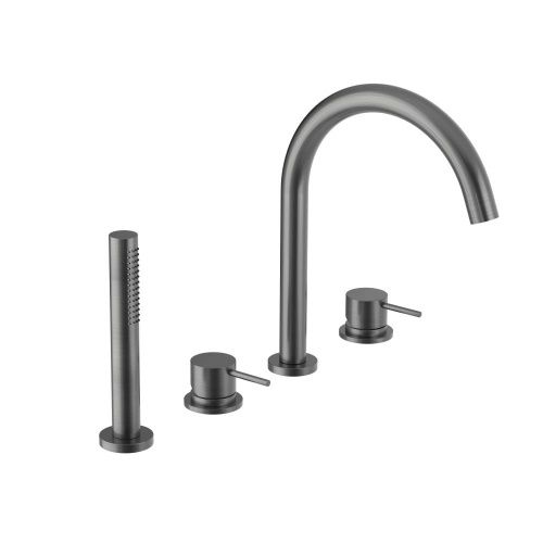 Смеситель Oioli Micro MIBV006RO/C97 на борт ванны оружейная сталь