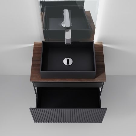 Тумба под раковину Jorno STRONG Str.01.80/P/A 80х50 подвесная цвет черный - фото 4