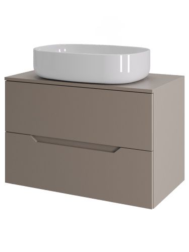 Тумба с раковиной Orange Line Li-70TuLMDF+B08-600W 70х50 подвесная цвет бежевый