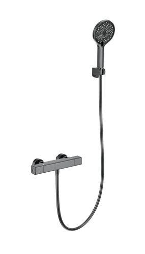 Смеситель для душа Wonzon & Woghand Stay WW-B2016-A-BGG настенный серый с термостатом