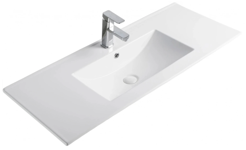 Раковина керамическая Gid Integrado 71113 100х40 встраиваемая цвет белый 1 отверстие под смеситель