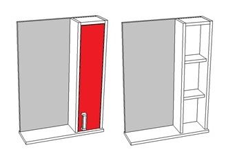 Зеркало-шкаф Corozo Колор SD-00000683 50х70 подвесной цвет белый - фото 5