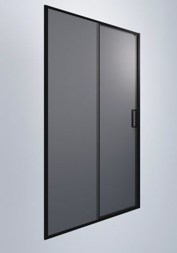 Душевая дверь Timo T03 120х195 стекло графитовое профиль черный