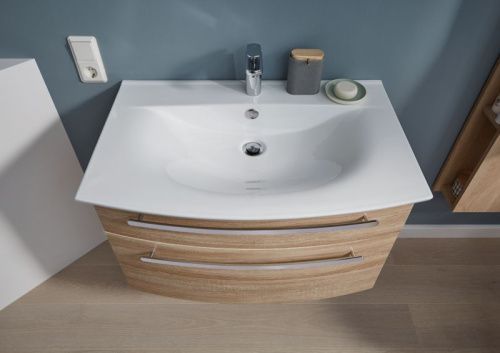 Раковина керамическая Puris Speed WTM85081 80х50 накладная цвет белый 1 отверстие под смеситель