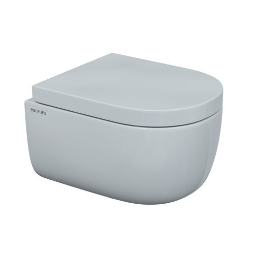 Унитаз подвесной Berges Ego 82122 белый с сиденьем микролифт безободковый каскадный смыв
