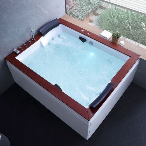 Ванна акриловая гидромассажная Gemy G9052 II B L 186х151 пристенная прямоугольная с каркасом