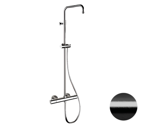 Душевая стойка Remer Elegance EQ32ASSDCFP настенная цвет серый с термостатом