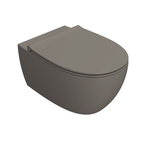 Чаша унитаза подвесная Globo 4ALL MDS03AT цвет серый без сиденья безободковая смыв торнадо