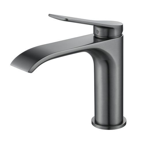 Смеситель Shevanik S4101T на раковину оружейная сталь