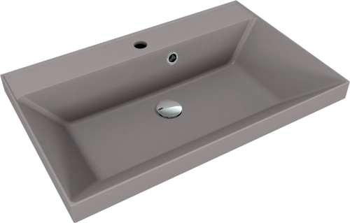 Раковина из искусственного камня Florentina Астория 700 10.170.00700.307 70х50 накладная цвет серый 1 отверстие под смеситель