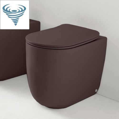 Чаша унитаза приставная Kerasan Nolita 531975 цвет бордовый без сиденья безободковая смыв торнадо