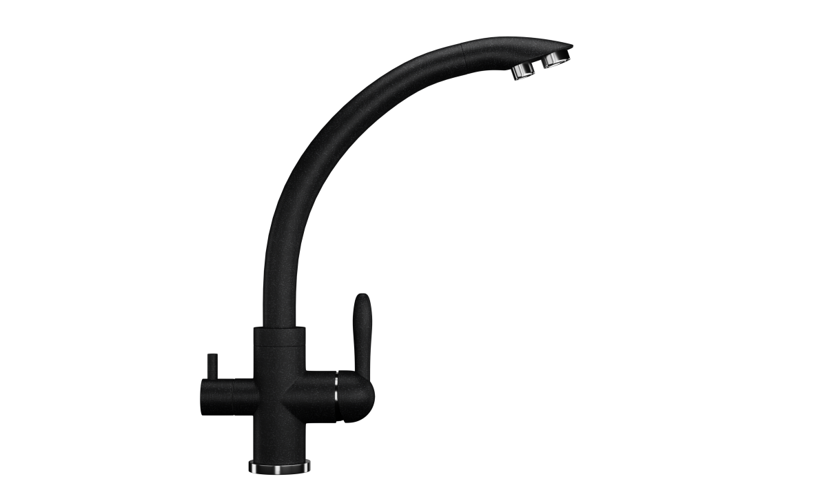 Смеситель для кухни Ulgran Classic U-017-308 на мойку черный