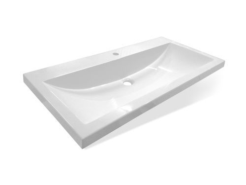 Раковина из искусственного камня Эстет Монако ФР-00014948 100х50 накладная цвет белый 1 отверстие под смеситель