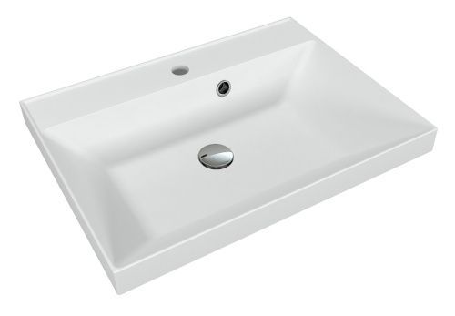 Раковина из искусственного камня Florentina Астория 600 10.170.00600.201 60х50 накладная цвет белый 1 отверстие под смеситель