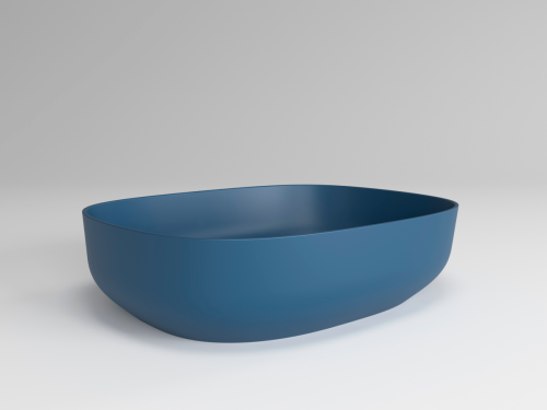 Раковина из искусственного камня Plumberia Selection Veloma VELOMA OVAL BDT 50х40 накладная цвет синий