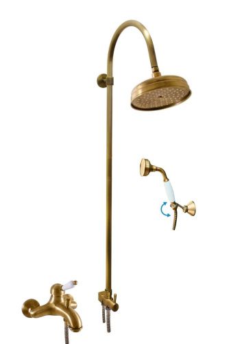 Смеситель для ванны и душа RavSlezak LABE L554.5/3SM настенный бронза